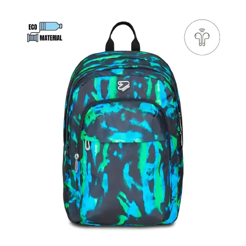 Backpack School Pro Xxl Detach Grs Earphones Wireless Dresden Blue