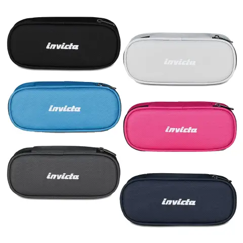 Invicta Bustina Portapenne Scuola Pencil Bag Lip Plain Grs, in 6 Varianti Colore