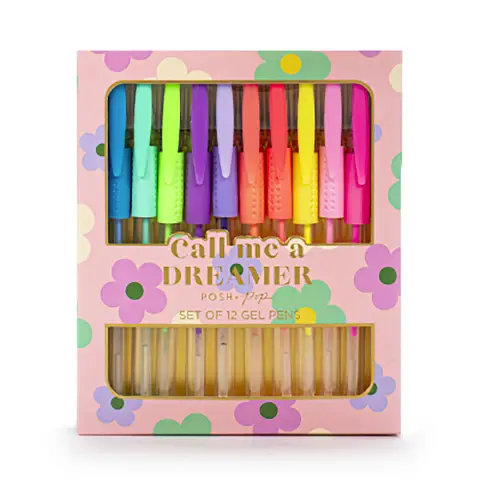 Tri-coastal Design Set di 12 Penne Gel Pastello Call Me a Dreamer