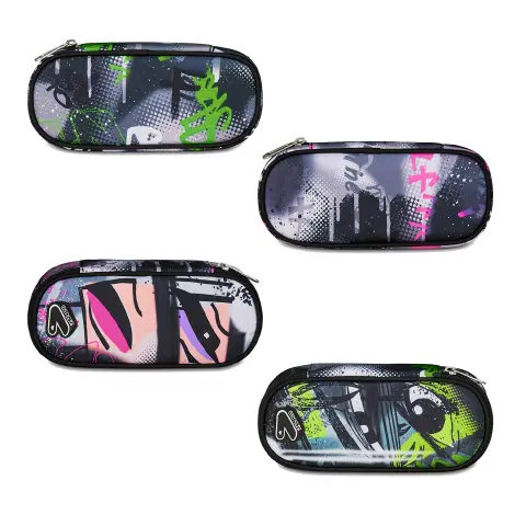 Gray Shadow Bustina Scuola Pencil Bag Round Plus Grs Ass.