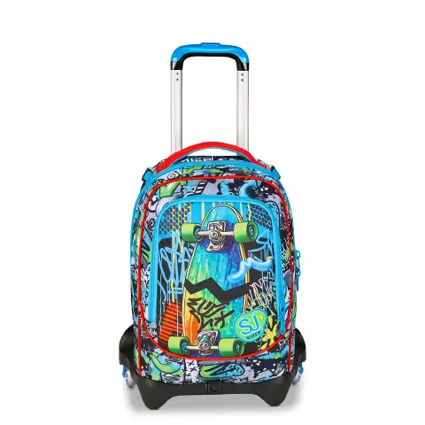 Trolley Scuola SJ Gang Sharky Skate 3WD+ Zaino 3 in 1