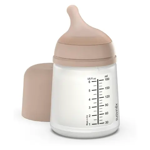 Zero Zero Bottle with Anti-Colic Silicone Teat Slow Flow (S) 180 ml Medium