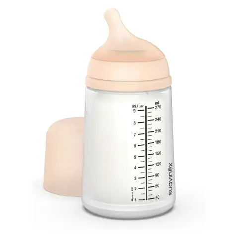 Biberon Zero Zero con Tettarella In Silicone Anticolica Flusso Medio 270 ml Fair