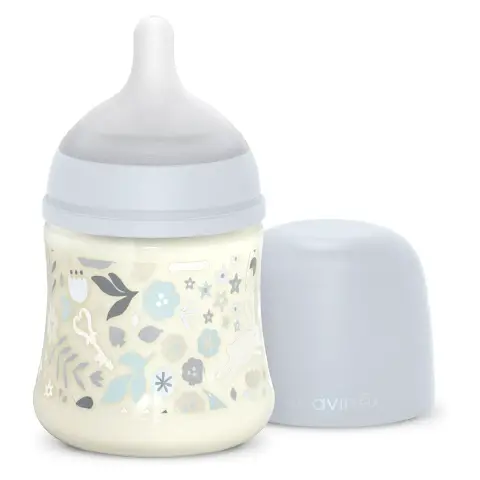 Wonder Bottle In Silicone PA Anticolic 150ml Slow Flow S Liberty Light Blue