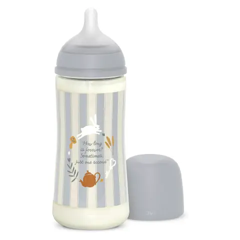 Biberon Wonder con Tettarella In Silicone Anticolica 360ml Flusso Denso (L) Azzurro
