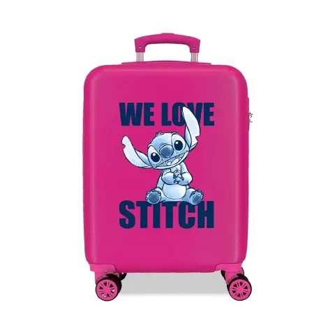 We Love Stitch Trolley Abs 55 Cm 4 Ruote Fuchsia
