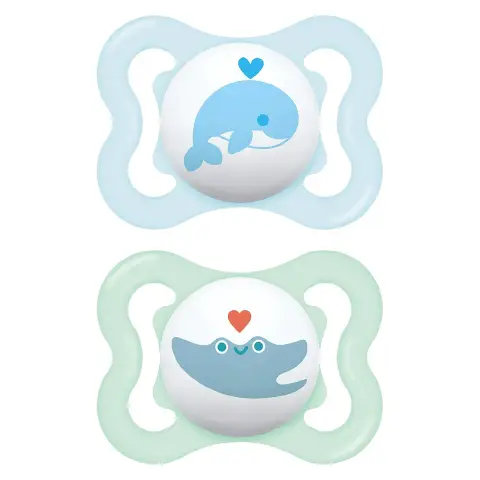 Air Bio-Circular Silicone Soother 2-6 Months Baby - 2 Pieces
