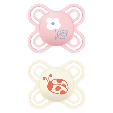Mam Perfect Start Succhietto Silicone 0-2m, 2pezzi Bimba