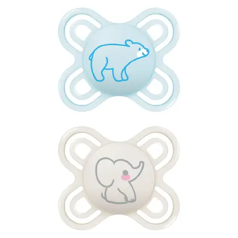 Mam Perfect Start Succhietto Silicone 0-2m, 2pezzi Bimbo