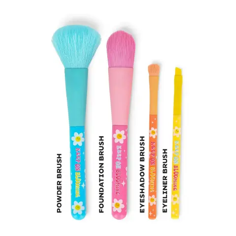 Legami - Set di 4 Pennelli per il Trucco, Oh My Glow! Tema Daisy