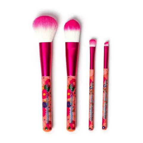 Legami - Set di 4 Pennelli per il Trucco, Oh My Glow! Tema Flowers