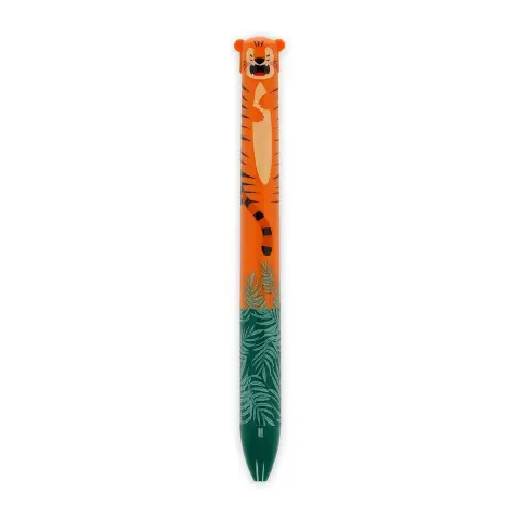 Legami - Penna Click&Clack a Due Colori, Tema Tiger