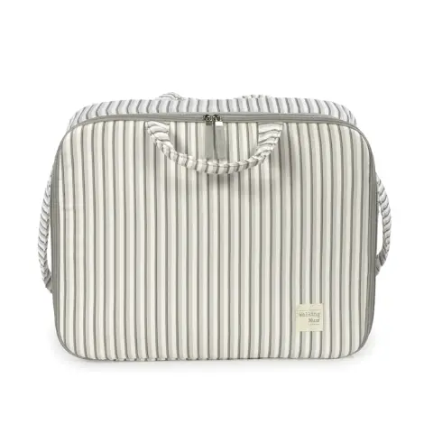 Suitcase Botton Stripes Walking Mum
