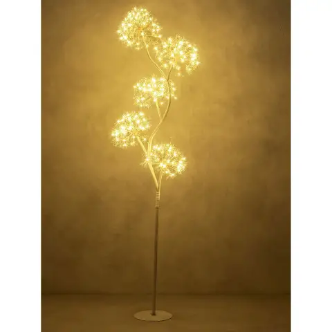 Tree 5 Spheres H170cm White with 1800 MicroLED Flash