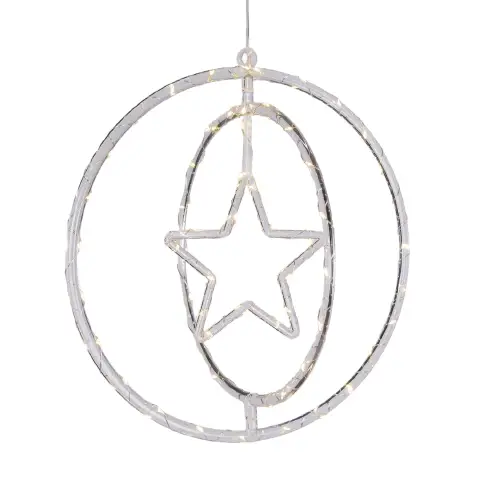 Decorazione Natalizia ø32cm con MicroLED e Timer