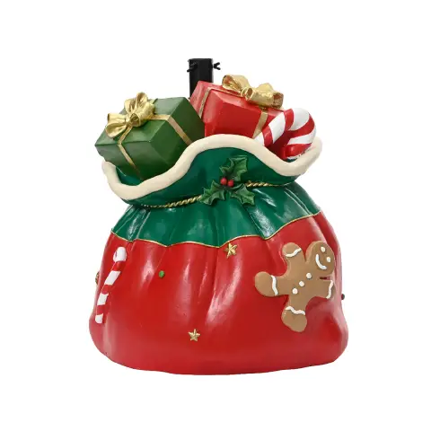 Base Albero di Natale Sacco Regali 42x38x47cm Magnesio Decorato