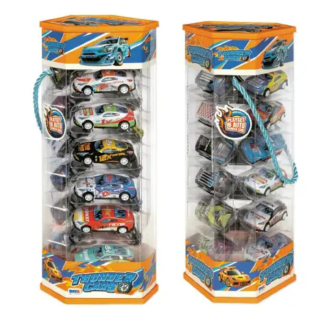 Set Auto Thunder Cars 18 Pz Prisma Trasparente