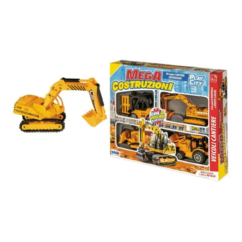 Playset Die Cast 4 Mezzi Costruzione Scala 1:48
