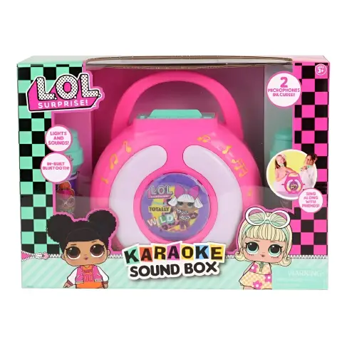 LOL Surprise Karaoke Sound Box with 2 Microphones Included