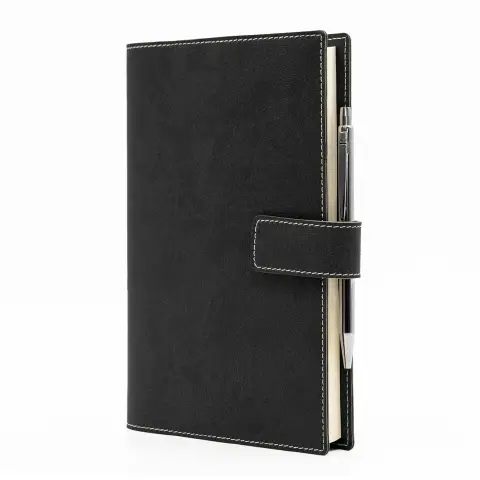 Agenda Giornaliera Timeless Similpelle 15x21 Nero