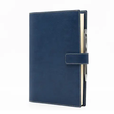 Agenda Giornaliera Timeless Similpelle 17x24 Blu