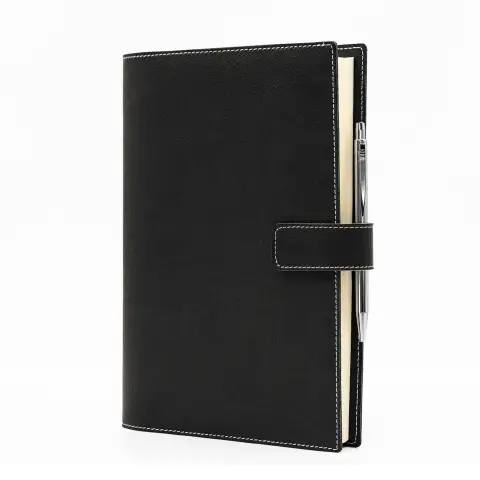 Agenda Giornaliera Timeless Similpelle 17x24 Nero