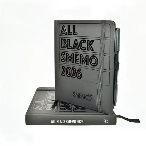 Smemo 12 Months 2025/26 13x17 Cm Daily All Black