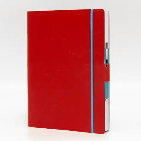 Agenda Giornaliera Blueband Similpelle con Elastico 15x21 Rosso