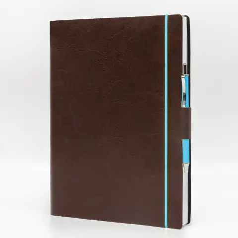 Agenda Giornaliera Blueband Similpelle con Elastico 15x21 Marrone