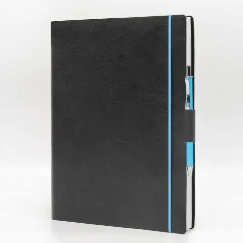 Agenda Giornaliera Blueband Similpelle con Elastico 15x21 Nero