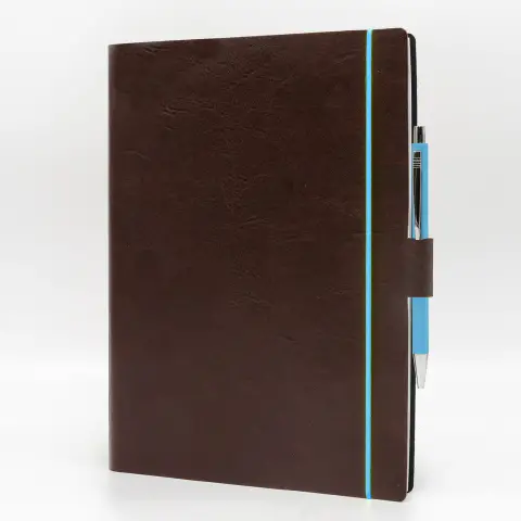 Agenda Giornaliera Blueband Similpelle con Elastico 17x24 Marrone