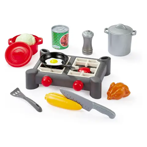 Set Fornello Giocattolo con Accessori da Cucina