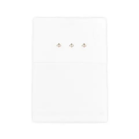 Lenzuola per Culla Carrozzina Bees Bianco 75x100cm