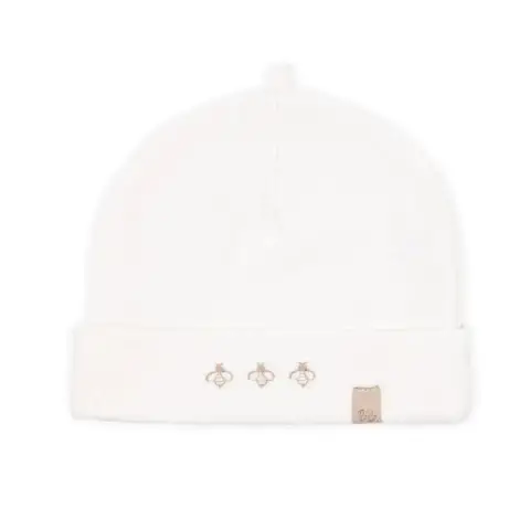 Newborn Baby Hat Bees Cream Size S Soft Cotton