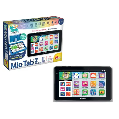 Mio Tab L.I.A. Tablet Educativo con Intelligenza Artificiale per Bambini – Android 14, 7'