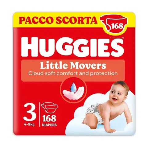 Huggies Little Movers Taglia 3, 168 Pannolini Disney Ultra Dry