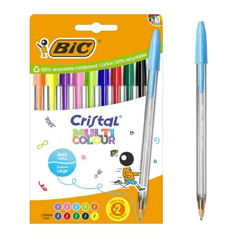 Penna Bic Cristal Blister Pz 10 Multicolor