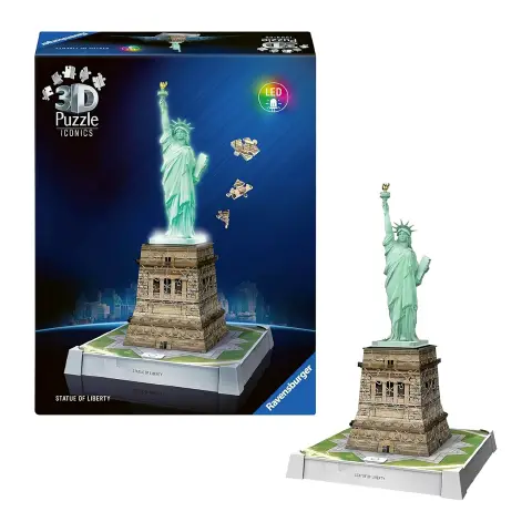 Puzzle 3D Iconics Statua Della Libertà Led