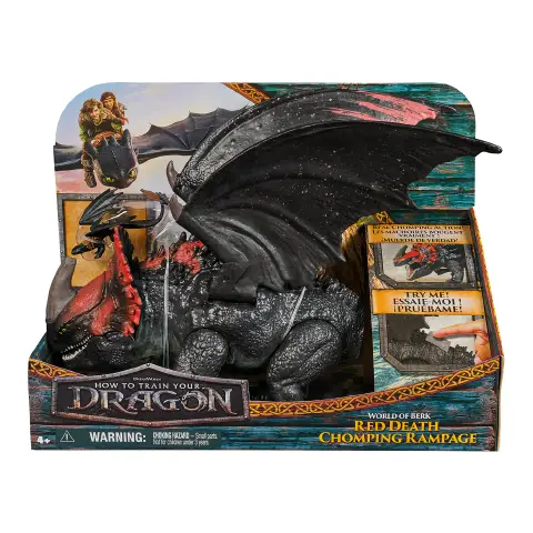 Dragons Drago Morte Rossa Furia Divoratrice da 28 cm con Sdentato