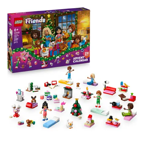 LEGO Friends Calendario Avvento 2025 con 5 Mini Bamboline e Animali - 42668