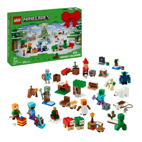 LEGO Minecraft Calendario Avvento 2025 con 24 Sorprese Gamer - 21280