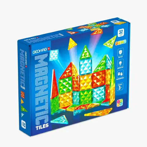 Geomag Magnetic Tiles Gems 32 – Costruzioni Magnetiche Creative