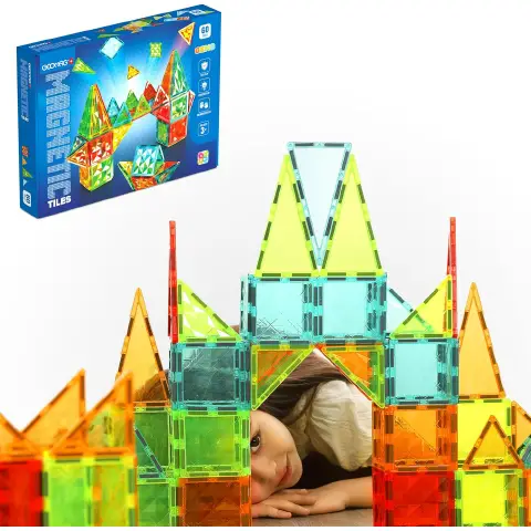 Geomag Magnetic Tiles Gems 60 Costruzioni Magnetiche Creative