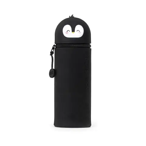 Legami - Kawaii Astuccio Scuola 2 in 1 in Morbido Silicone, Tema Penguin