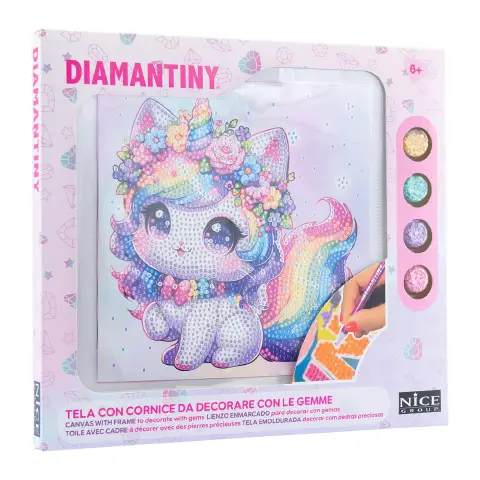 Quadro Crystal Art Kawaii Unicorno Diamantiny