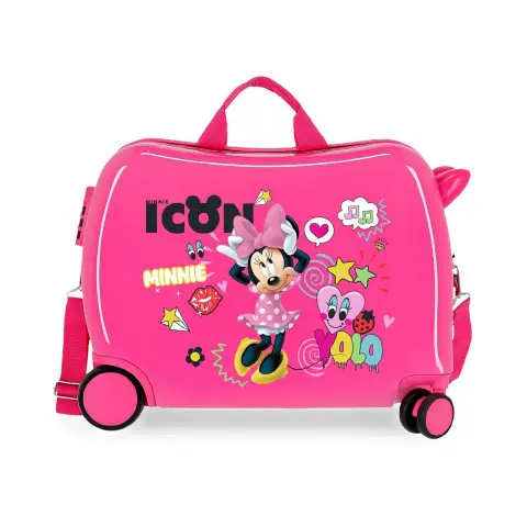 Valigia Cavalcabile Bambini Enjoy Minnie Icon Fucsia