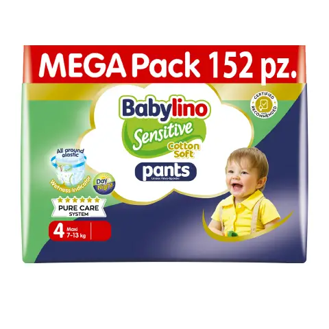 Babylino Economy Pannolini Mutandina Taglia 5 Junior - 7/13 Kg 38 Pezzi - confezione 4 pz