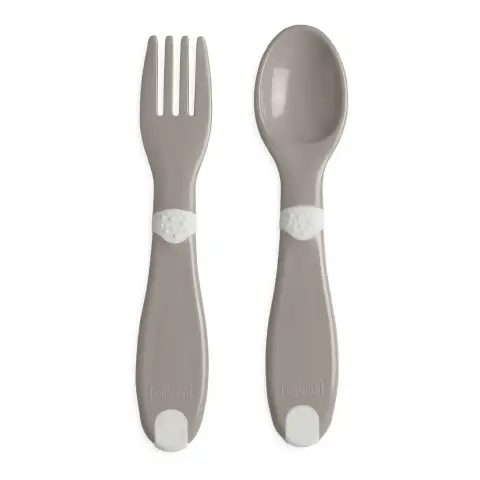 Chicco Prime Posatine 12M+ Set Cucchiaio e Forchetta Ergonomiche
