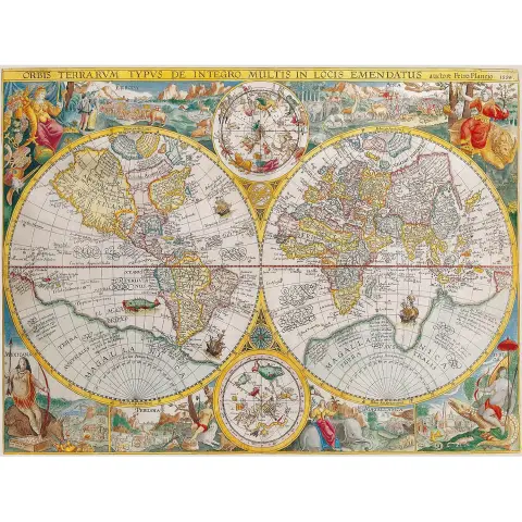 Puzzle 1500 Mappamondo Storico New