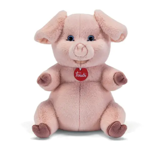 Trudi Maiale Zack M – Peluche Morbido Maialino Portafortuna 21x29x19 cm